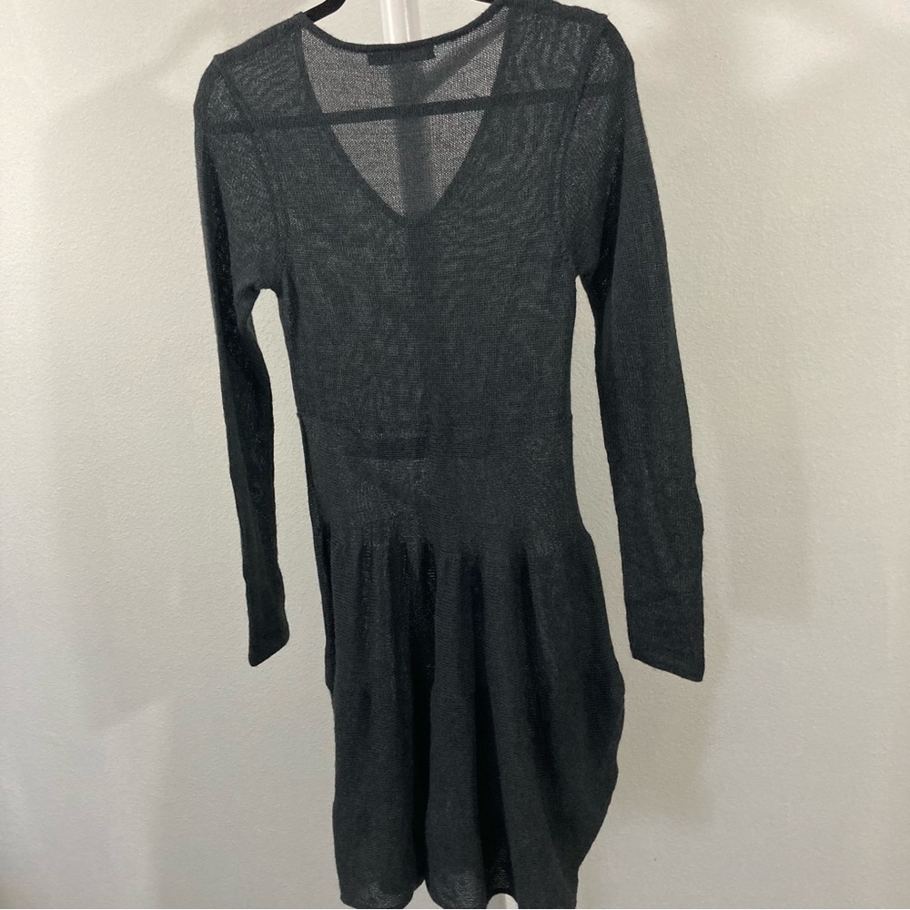 Peruvian Connection Sweater Dress, Gray, Size Small - Picture 5 of 6